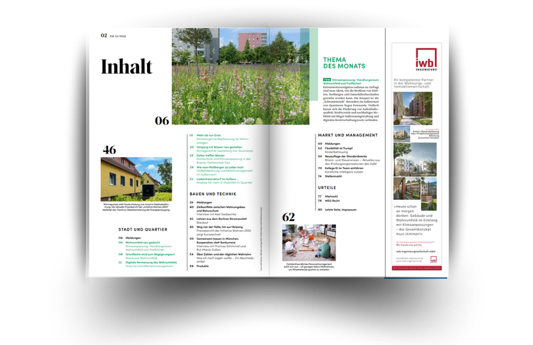 DW Die Wohnungswirtschaft - Das zukunftsweisende Fachmagazin für die Wohnungswirtschaft